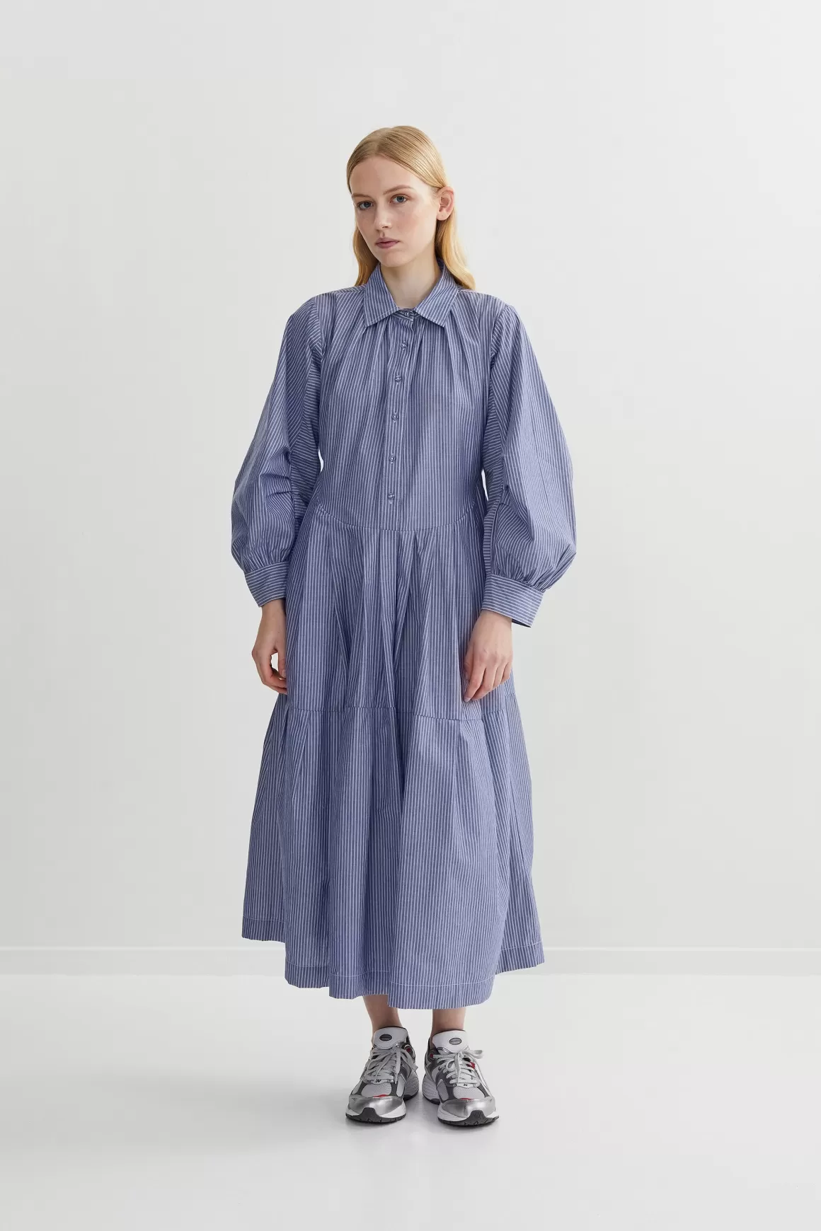 Rabens Saloner Dresses | Jolanda Blue Stripe