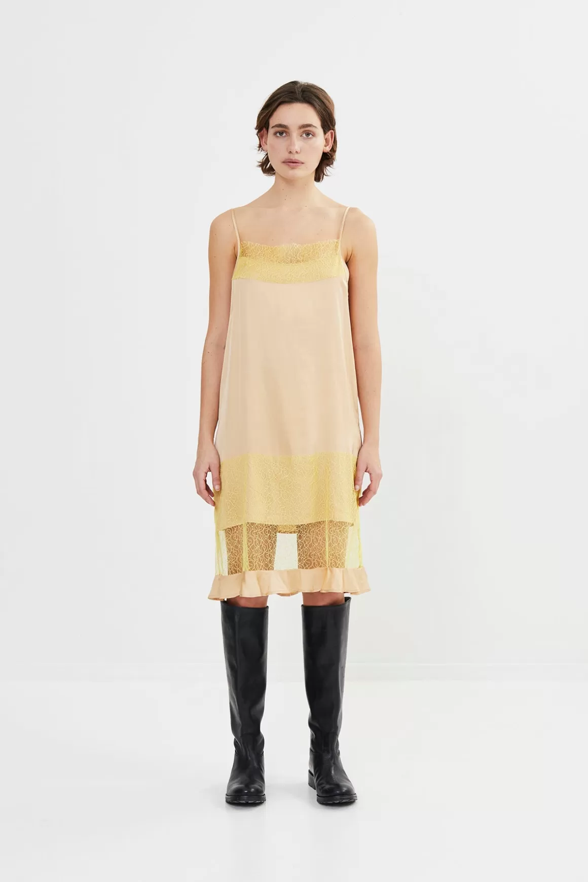 Rabens Saloner Dresses | Tarah Latte/Lemon Zest